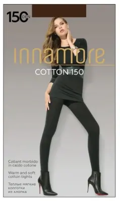 INNAMORE колготки  cotton 150  moka 2 из хлопка с комфортным поясом 
