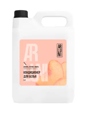 Arluni кондиционер ополаскиватель для белья ваниль персик амбра 5 л 
