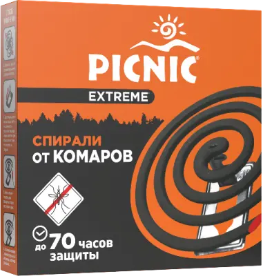Picnic Extreme средство инсектицидное антикомариная спираль 10 шт 
