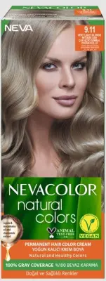 Nevacolor Natural Colors стойкая крем краска для волос 9.11 VERY LIGHT BLONDE INTENSE ASH очень светлый блонд интенсивно пепельный 