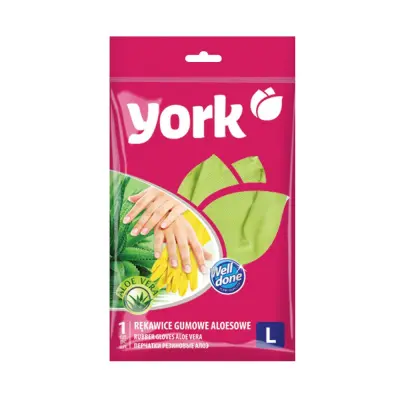 York перчатки резиновые алоэ l 
