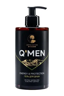Q’men гель для душа мужской бодрость и защита, 410 мл 