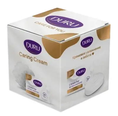 Duru подарочный набор cream 25% мыло 90 г + мочалка 