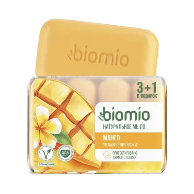 BioMio bio soap superfood натуральное мыло с баттером манго 4х75 г 