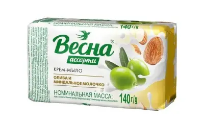 ВЕСНА ассорти  олива и миндальное молочко 140 г 