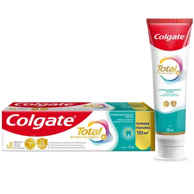 Colgate зубная паста total профессионал чистка гель 125 мл 