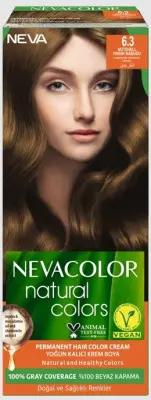 Nevacolor Natural Colors стойкая крем краска для волос 6.3 NUTSHELL скорлупа лесного ореха 