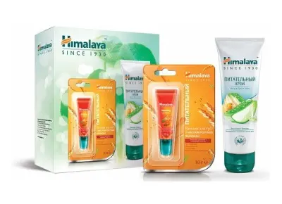 Himalaya подарочный набор №2 (бальзам для губ 10г + питательный крем 50мл) 