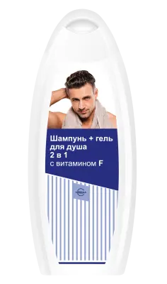 Свобода шампунь гель для душа 2 в1 с витамином F 430 мл 