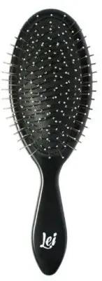 Lei расческа массажная  090 пластик метал зубья черная 