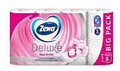 Zewa туалетная бумага deluxe 3 х слойная орхидея 8 шт