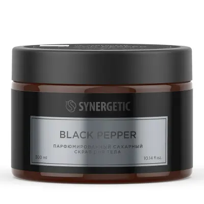 Synergetic парфюмированный скраб для тела black pepper черный перец 300 мл 