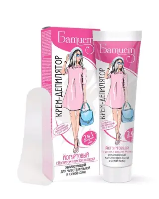 БАТИСТ крем-депилятор для сухой и чувствительной кожи Йогуртовый 100мл 9 шт 