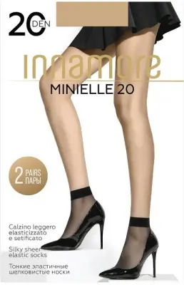 INNAMORE носки minielle 20  lycra упак по 2 пары miele 