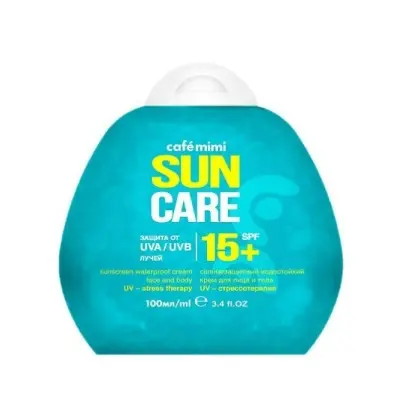 Cafe Mimi крем солнцезащитный для лица и тела водостойкий SPF15+ 100мл 