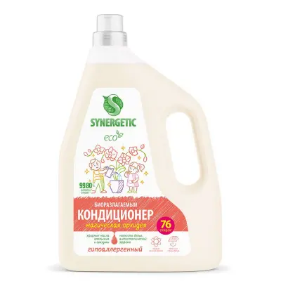 Synergetic кондиционер ополаскиватель для белья магическая орхидея 2,28 л 76 стирок 