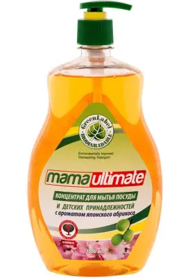 Mama Ultimate конц гель для посуды и дет принадл японский абрикос 1л 
