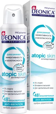 Deonica propharma антиперспирант atopic scin 150 мл спрей 