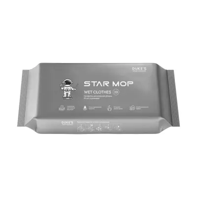 Dukes home wonders салфетки для влажной уборки star mop kit 20 штук 