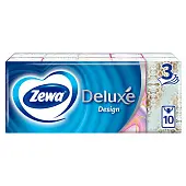 Zewa носовые платочки deluxe дизайн 3 х слойные 10 шт