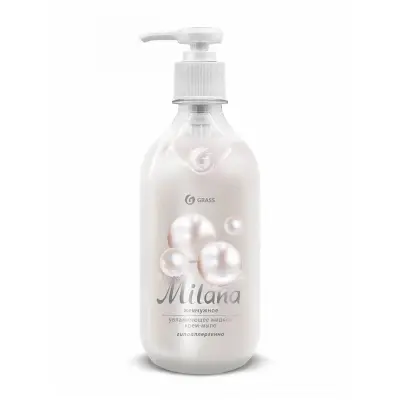 Grass Milana жидкое крем мыло для рук жемчужное с дозатором 500 мл 