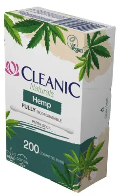Cleanic Naturals Hemp ватные палочки гигиенические в прямоугольной коробке 200 шт 
