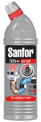 Sanfor для труб средство для очистки канализационных труб 750 мл 
