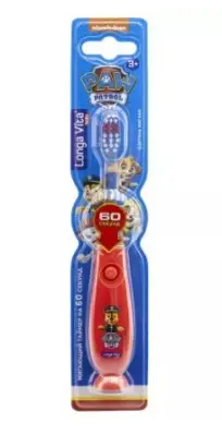 Лонга Вита дет зуб щетка арт f 20a мигающая с присоской paw patrol от 3 лет 