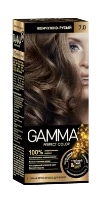 Gamma Perfect Hair стойкая крем краска тон 7.0 жемчужно русый 