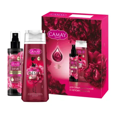 ПН Camay Desir гель для душа 250 мл спрей мист для тела и волос женский парфюмированный 190 мл 