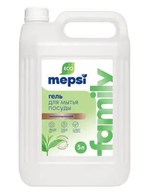 Mepsi гель для мытья посуды с экстрактом зеленого чая family 5 л 