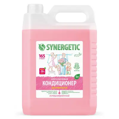 Synergetic кондиционер ополаскиватель для белья аромамагия 5 л 165 стирок 