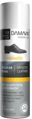 DАМАVІК краска аэрозоль для гладкой кожи черный 250мл 