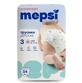 Mepsi детские подгузники трусики comfort m 6 11 кг 54 шт
