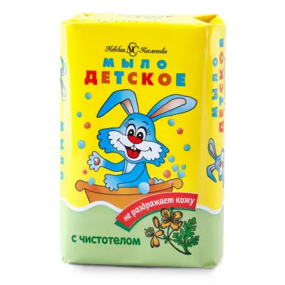 Невская Косметика туалетное мыло детское чистотел 90г 