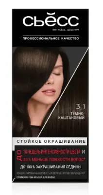 Сьёсс краска для волос 3-1 темно каштановый 