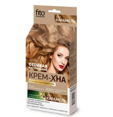 Fito косметик крем хна индийская  в готовом виде карамель 50 мл 
