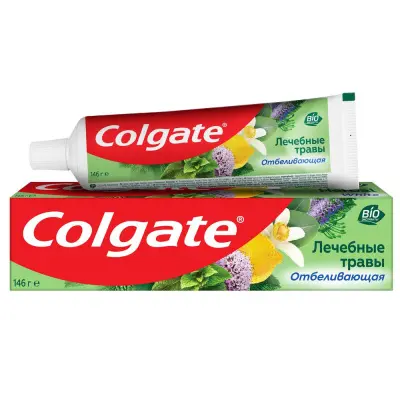 Colgate зубная паста лечебные травы отбеливающая с натуральными ингредиентами для здоровья зубов и десен и белоснежной улыбки 100 мл 