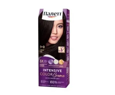 Палетт крем краска для волос чёрный 1.0 