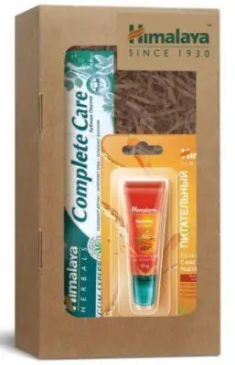 Подарочный набор бокс Himalaya №13 зубн паста total care комплексный уход 50мл питател бальзам для губ 10г 
