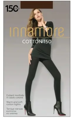 INNAMORE колготки  cotton 150  moka 3 из хлопка с комфортным поясом 