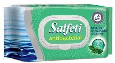 Salfeti antibac №120 влажные салфетки  антибактериальные с клапаном 