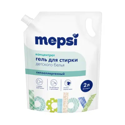 Mepsi гель для стирки детского белья дой пак 2 л 