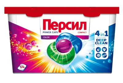 Персил power cups капсулы для стирки color 4в1 14 шт 