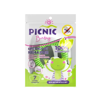 Picnic Baby средство репеллентное браслет от комаров 