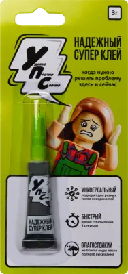 Упс супер клей на блистере в шоубоксе 12 шт 3 г 