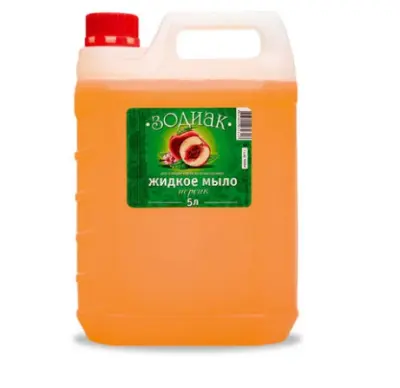 Зодиак жидкое мыло прозрачное персик 5 л 