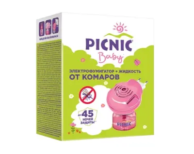 Picnic Baby электрофумигатор жидкость от комаров 45 ночей 30 мл 