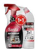 Набор sanita спрей 1 минута 500 мл + sanfor белизна гель 450 г