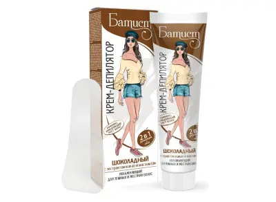 Батист крем депилятор для темных и жестких волос шоколад 100 мл 